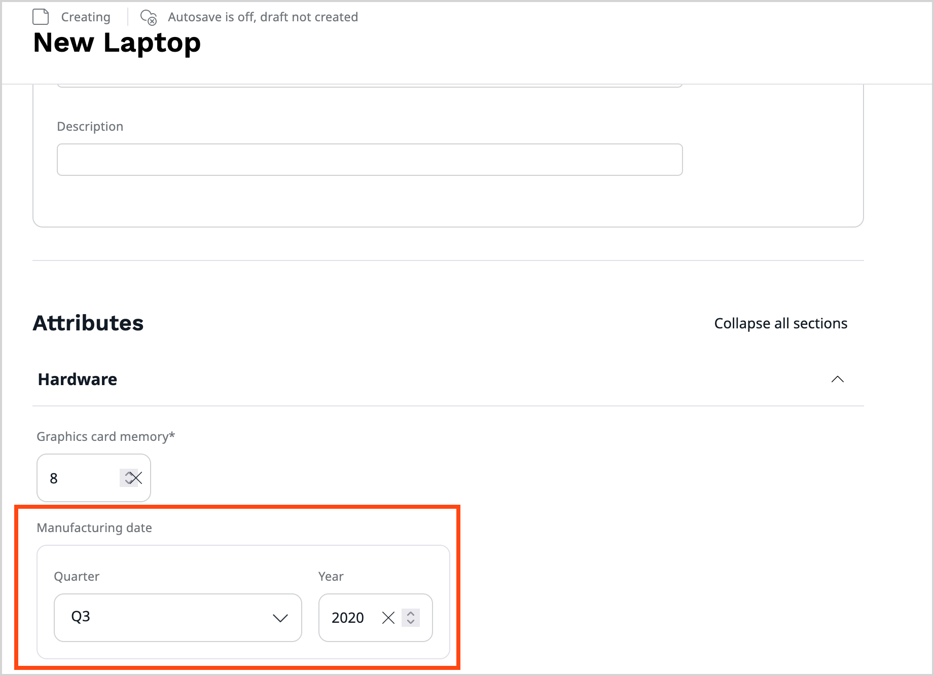 Creating a product using a date and time attribute with "trimester" accuracy level Creating a product using a date and time attribute with "trimester" accuracy level