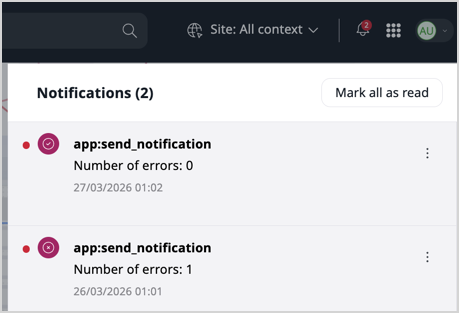 Ibexa notification example